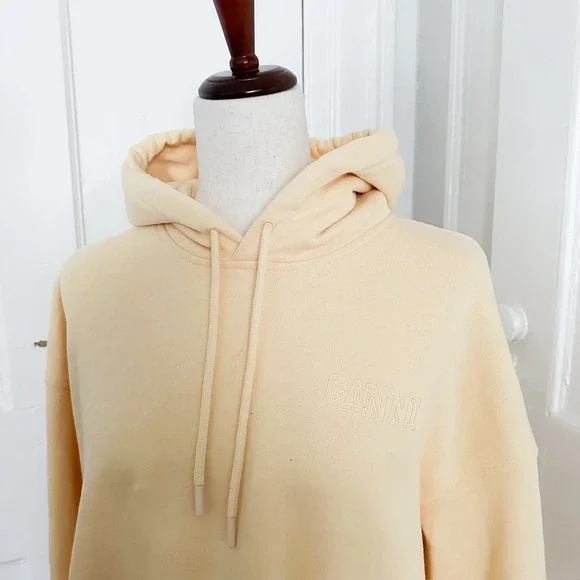 Ganni Yellow Hooded Sweatshirt - Picture 2 of 7